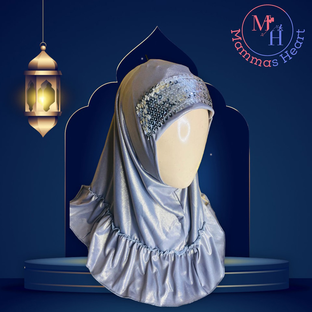 Ash Sequin Baby Hijab - Baby Hijab (1-6Y)