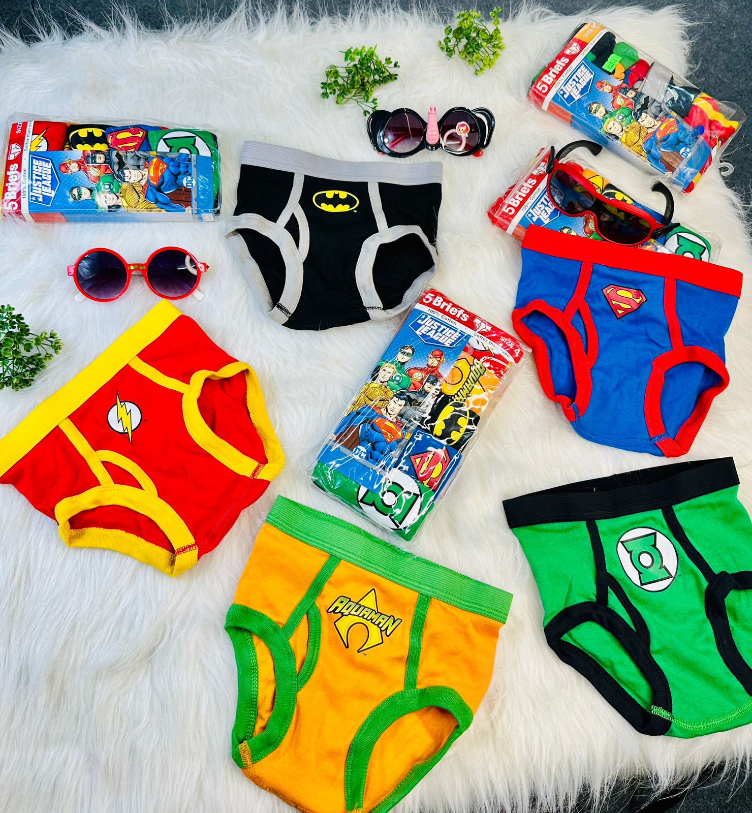 (BOY) Justice League Boys SIZE Briefs Underwear 5-Pack Cotton Batman Superman — ছবি 1 — Underwear