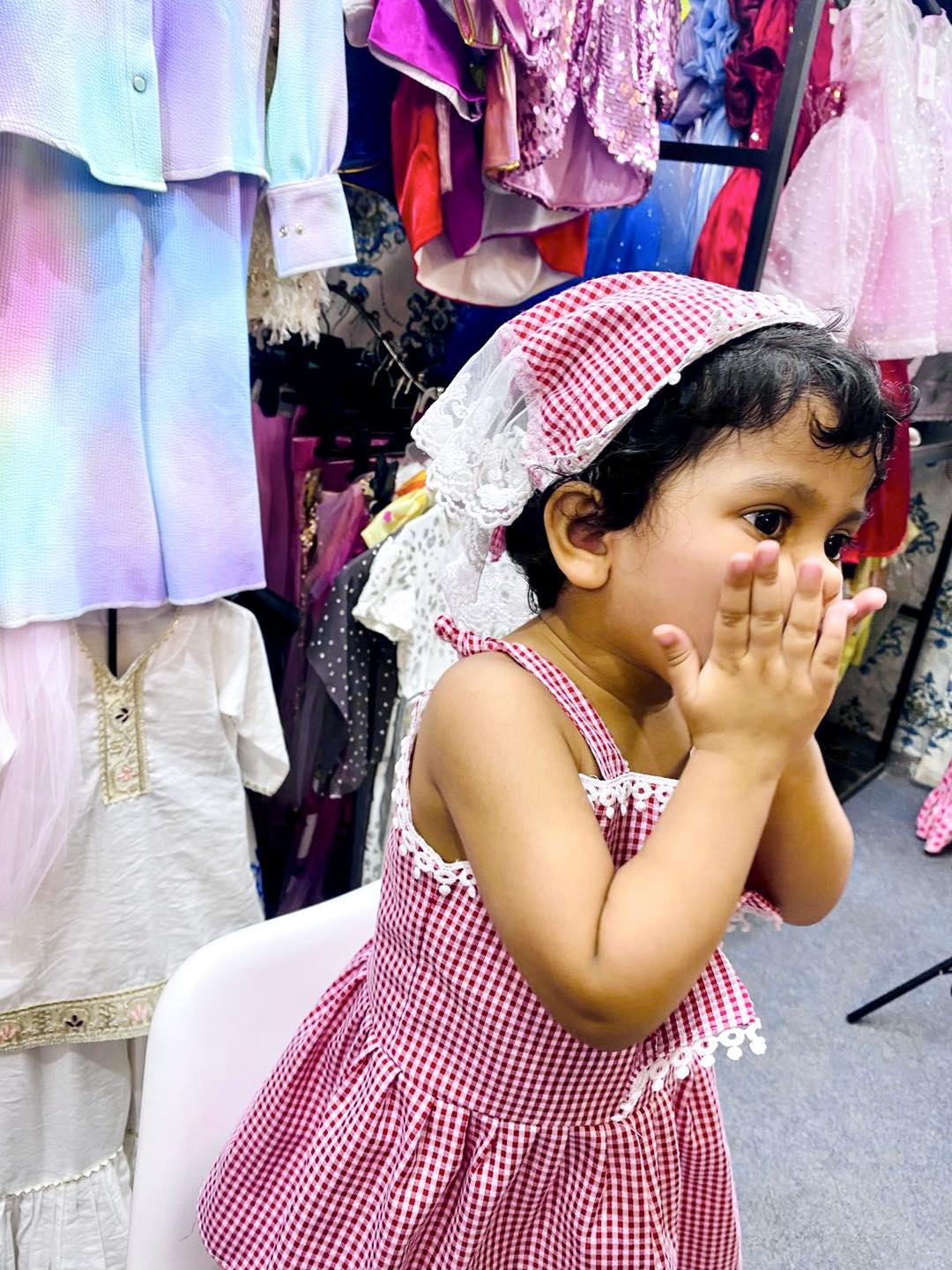 Check Dress With Bandana — ছবি 3