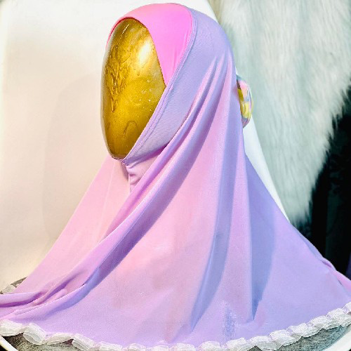 Neon Pink Purple Ombre Kids Hijab — ছবি 1 — Kids Hijab (7-12Y)