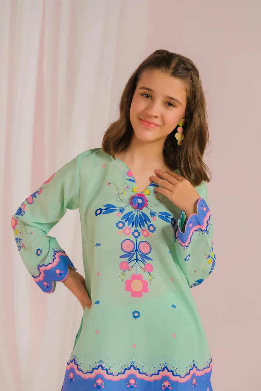 Pakistani Kamiz Paste Mint - Eid Collection Collection