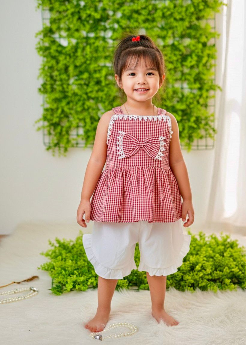 Check Dress With Bandana