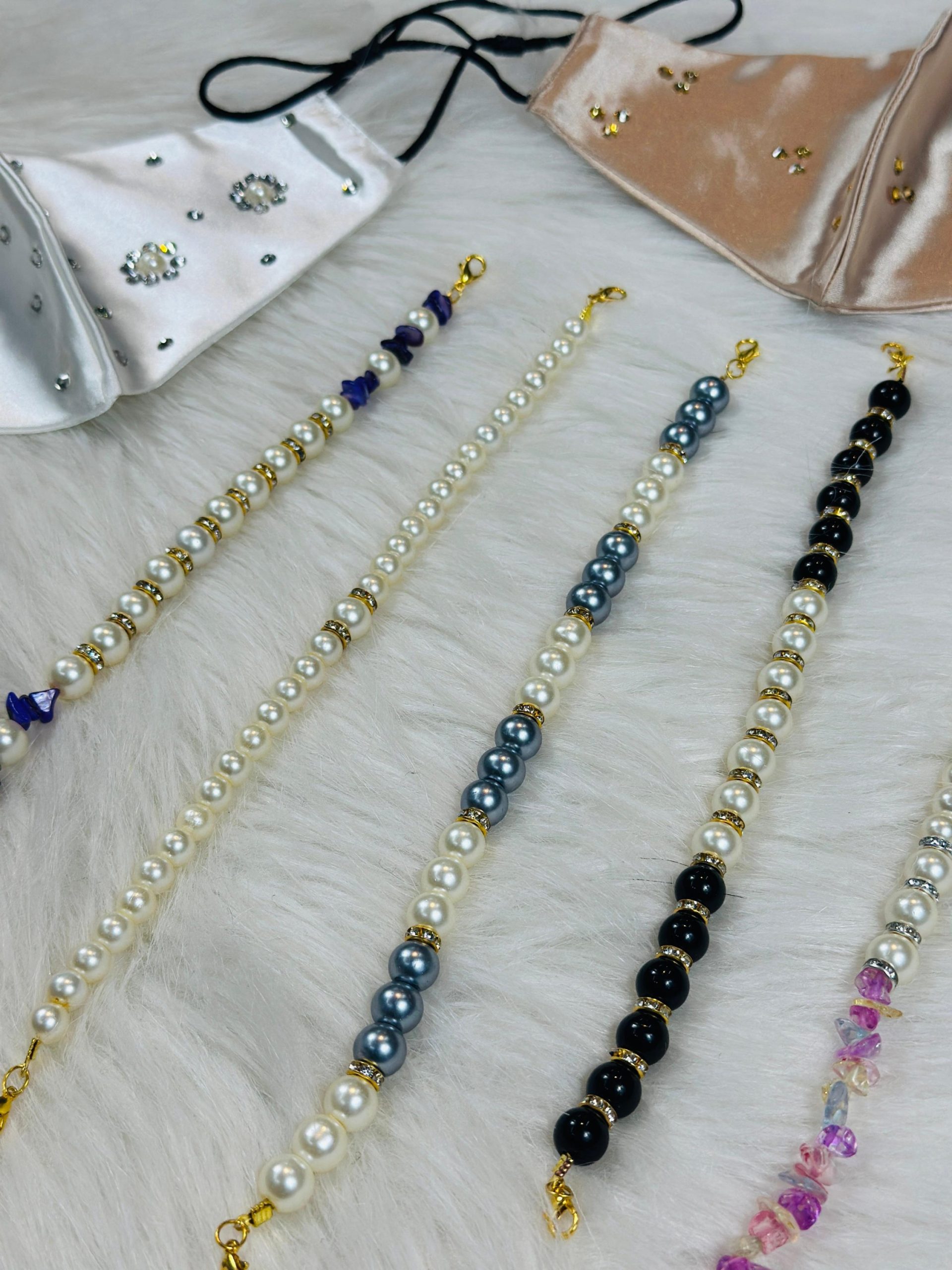 High Quality Pearl Mask Holder Chain Strap — ছবি 9