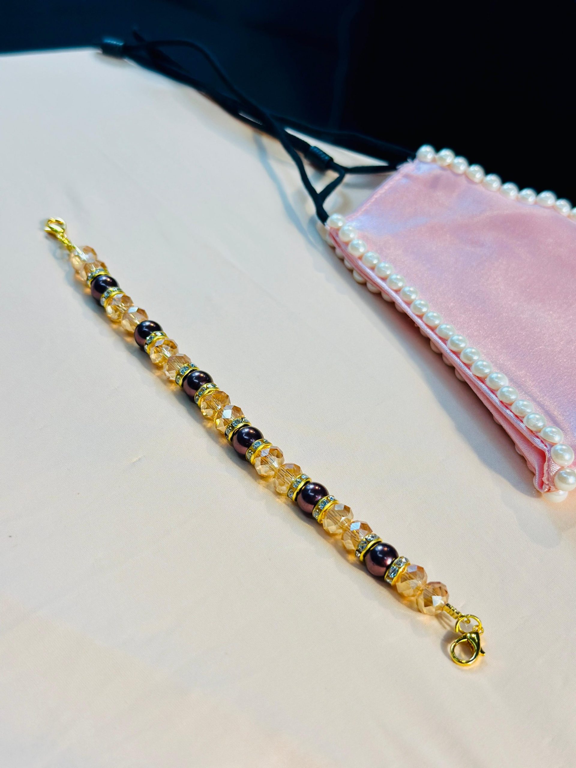 High Quality Pearl Mask Holder Chain Strap — ছবি 47