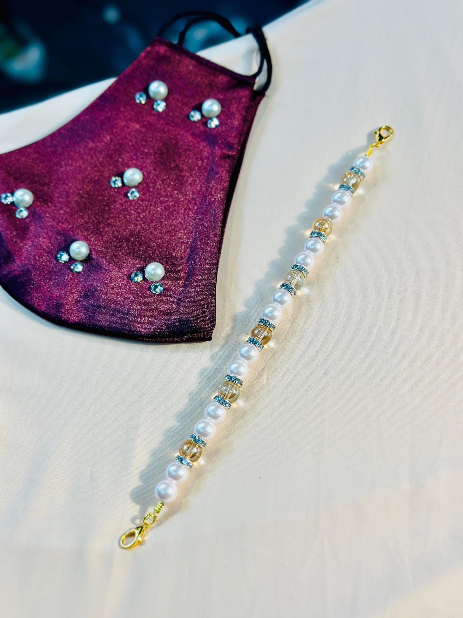 High Quality Pearl Mask Holder Chain Strap — ছবি 40