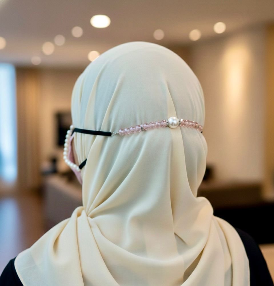 High Quality Pearl Mask Holder Chain Strap — ছবি 2