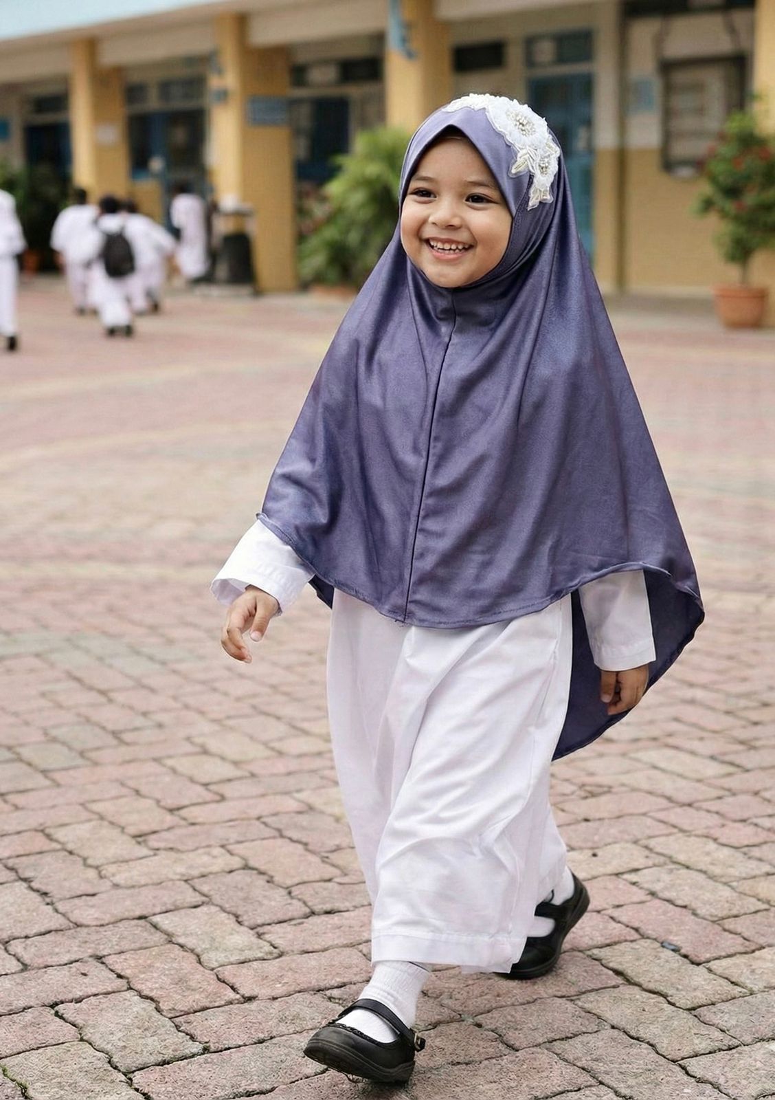 Premium Korean Spandex Hijab - Flower Lace
