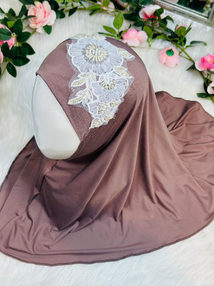 Choco With White Lays Eid Hijab