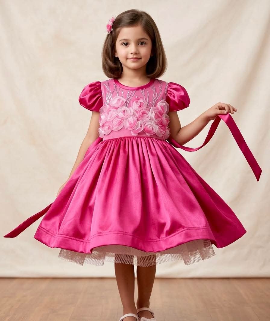 Hot Pink Rosy Party Gown