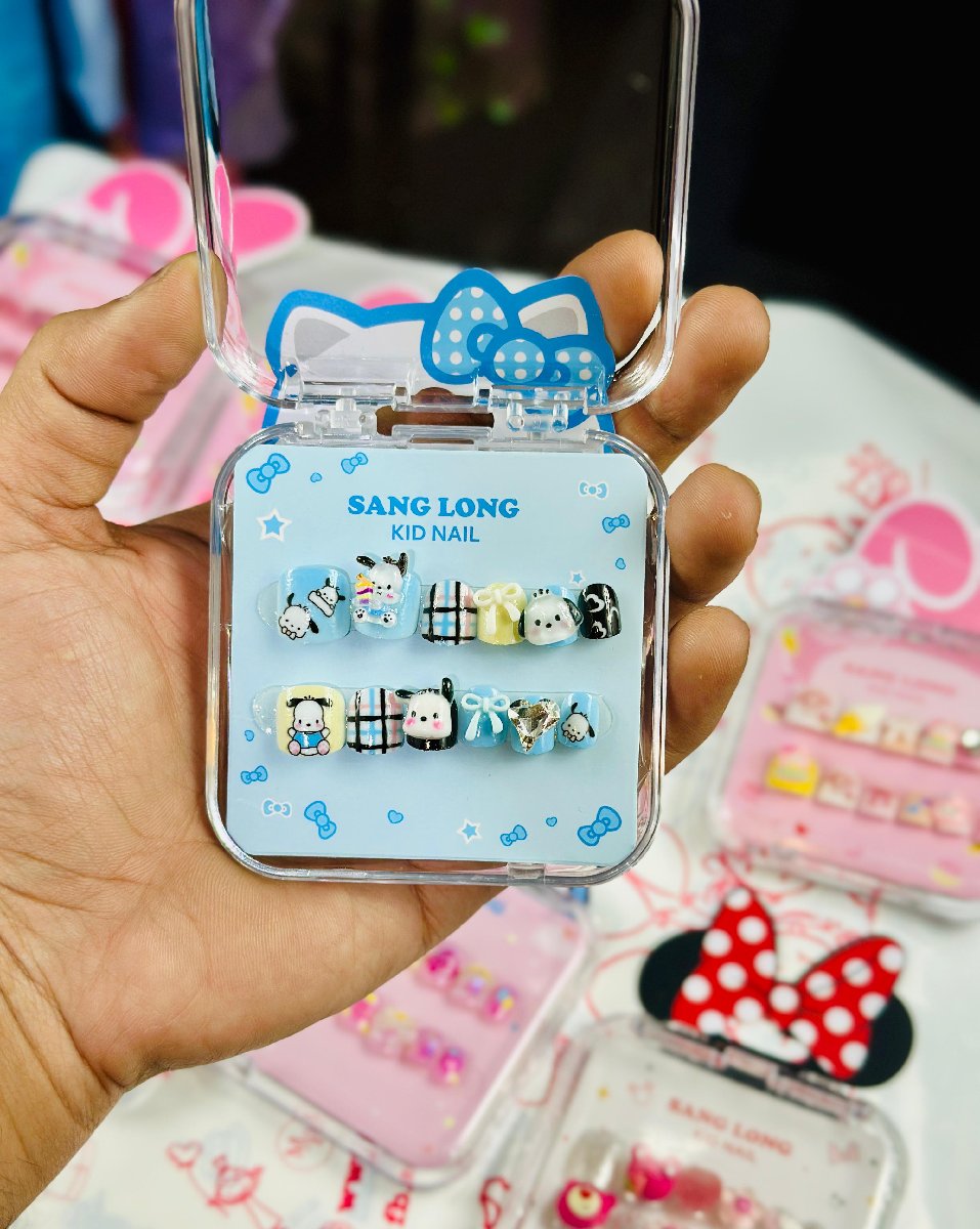 Blue Kitty Dream Nails