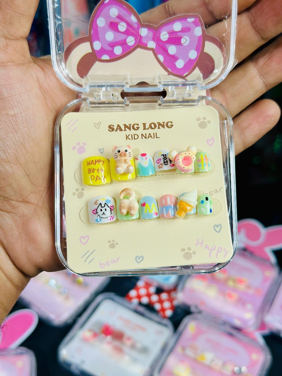 Yellow Happy Nails