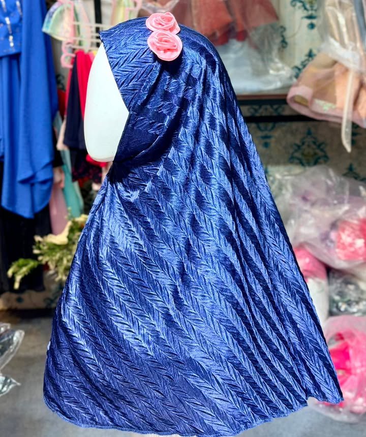 New Crep Neavy Blue Hijab