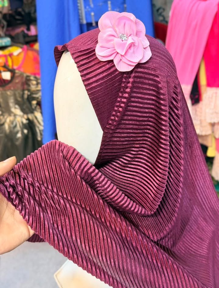 New Crep Wine Hijab