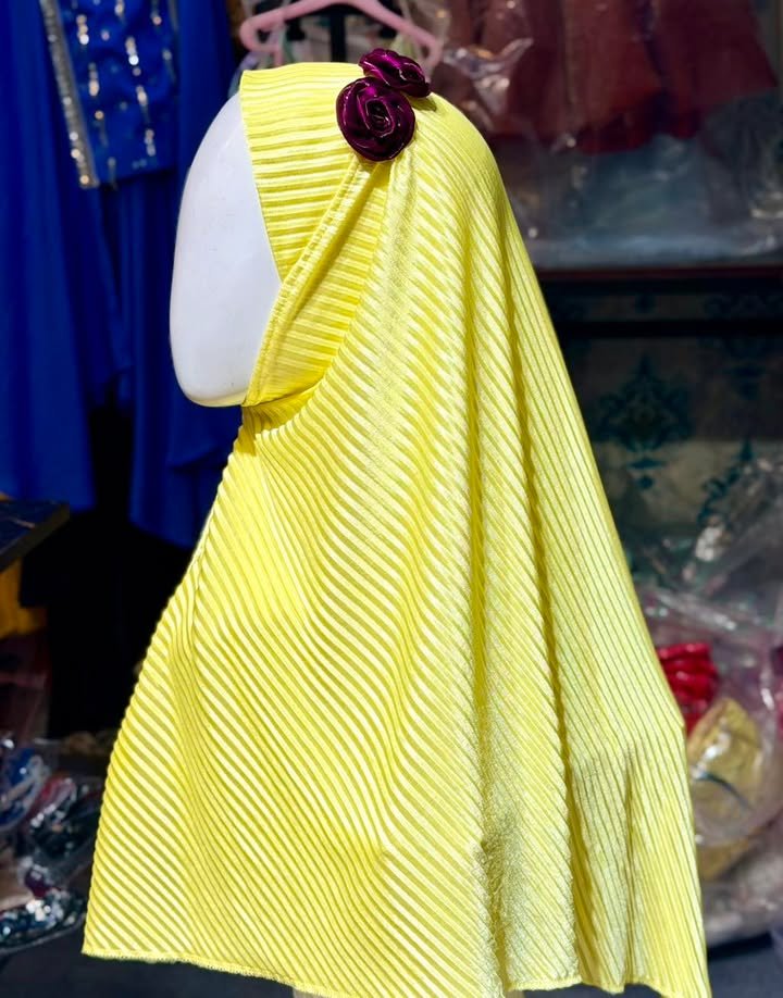 New Crep Yellow Hijab