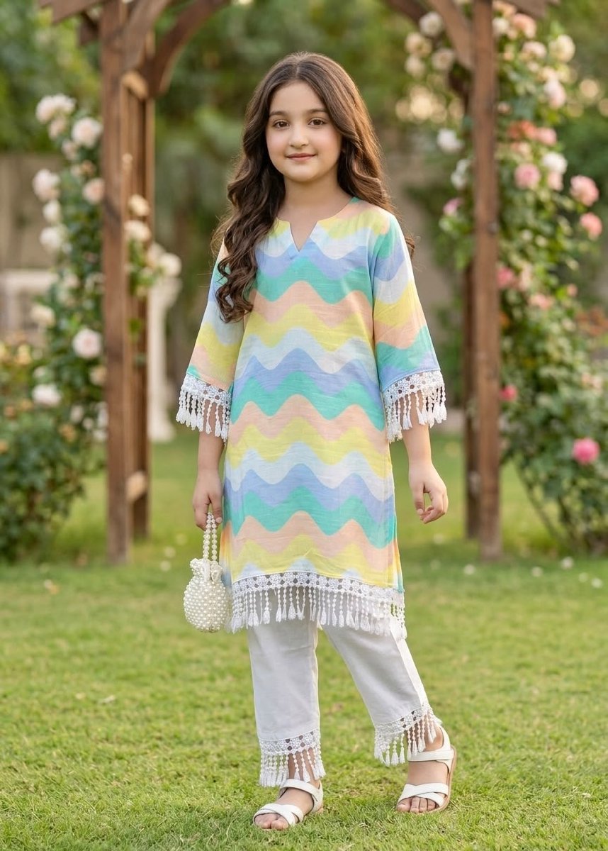 Mint Rainbow New Kamiz Set — ছবি 1 — Eid Collection