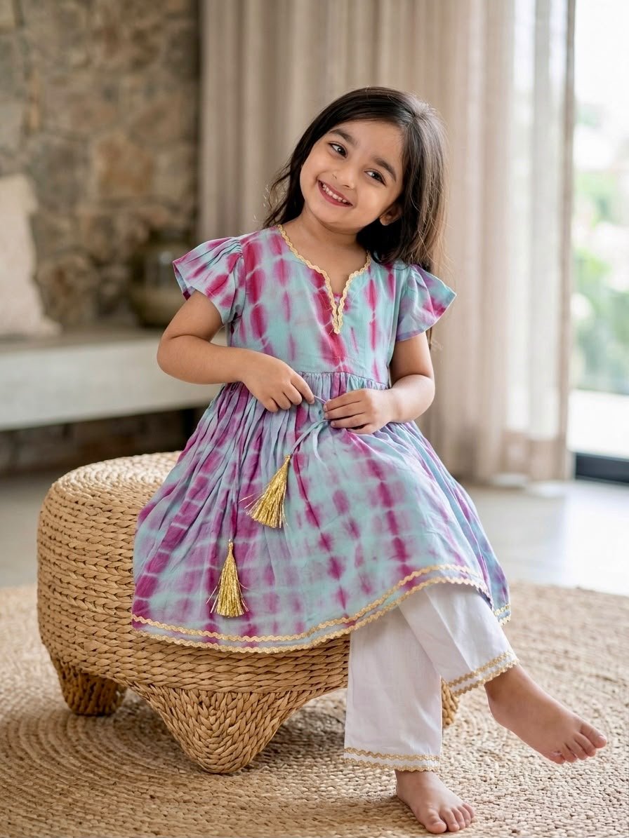 Sky Orchid New Frock Set — ছবি 1 — Party Wear