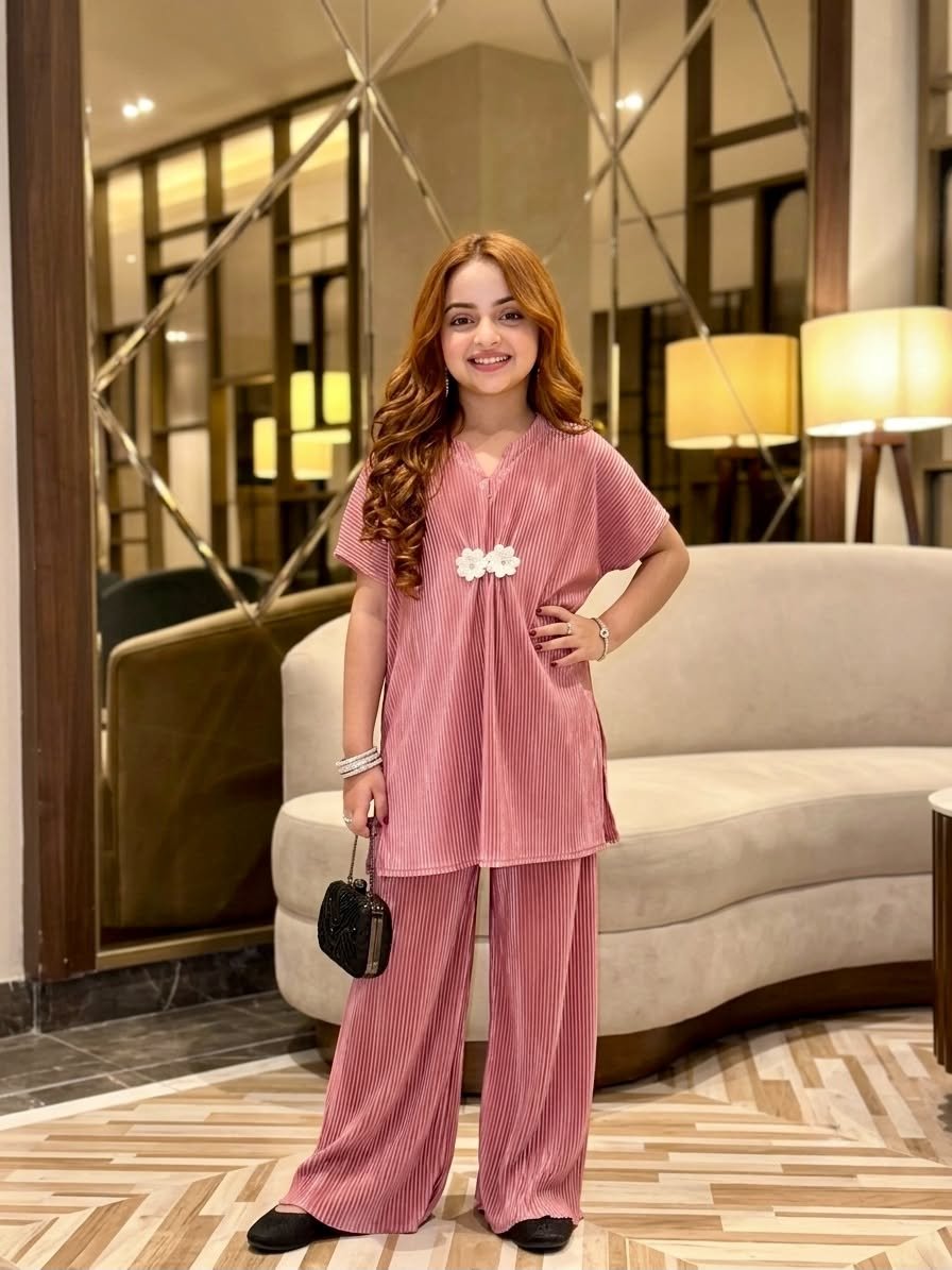 Crep Kaftan Soft Pink — ছবি 1 — Eid Collection