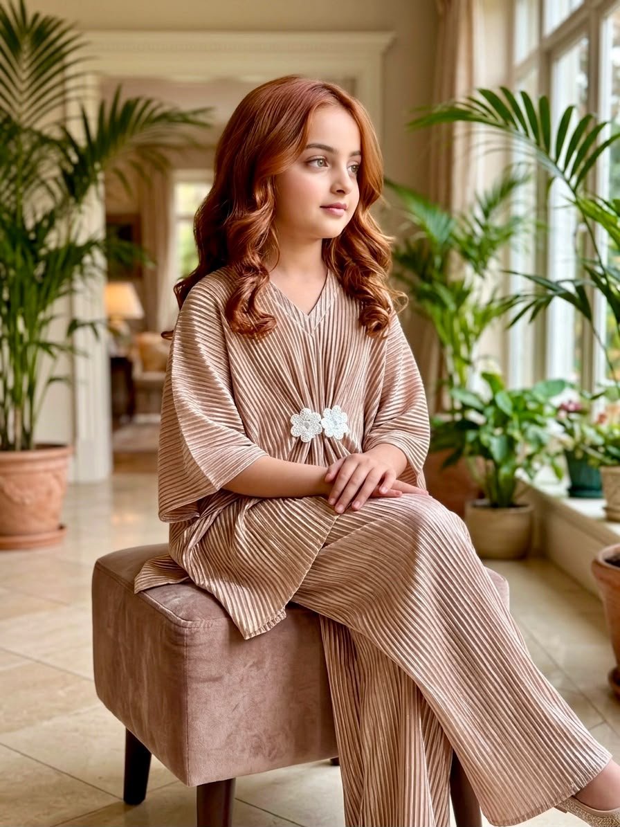 Crep Kaftan Golden - Casual Wear