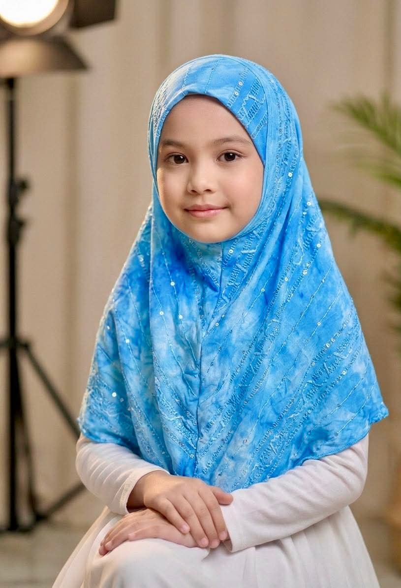 Sky Blue Noor Hijab — ছবি 2