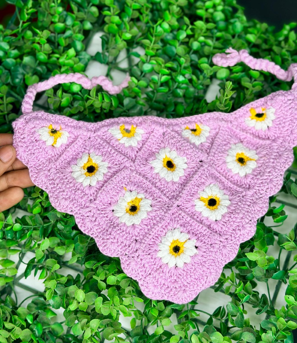 Soft Purple Sunflower Bandana — ছবি 2