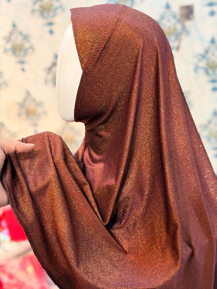 Glossy Chocolate Eid Hijab — ছবি 2