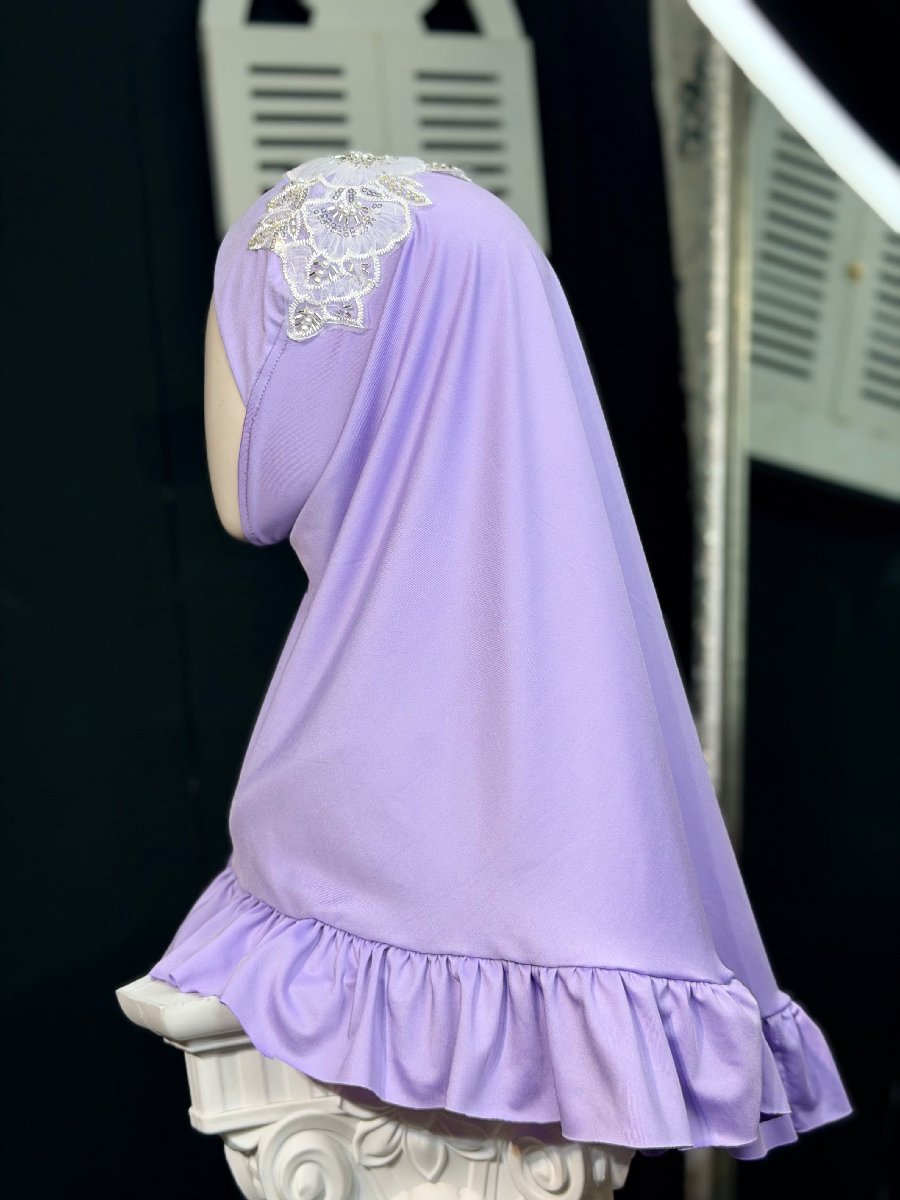 Light Purple Self Kuchi Eid Hijab — ছবি 1 — Casual Wear