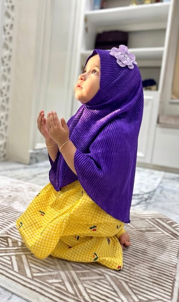 New Crep Royal Purple Hijab — ছবি 2