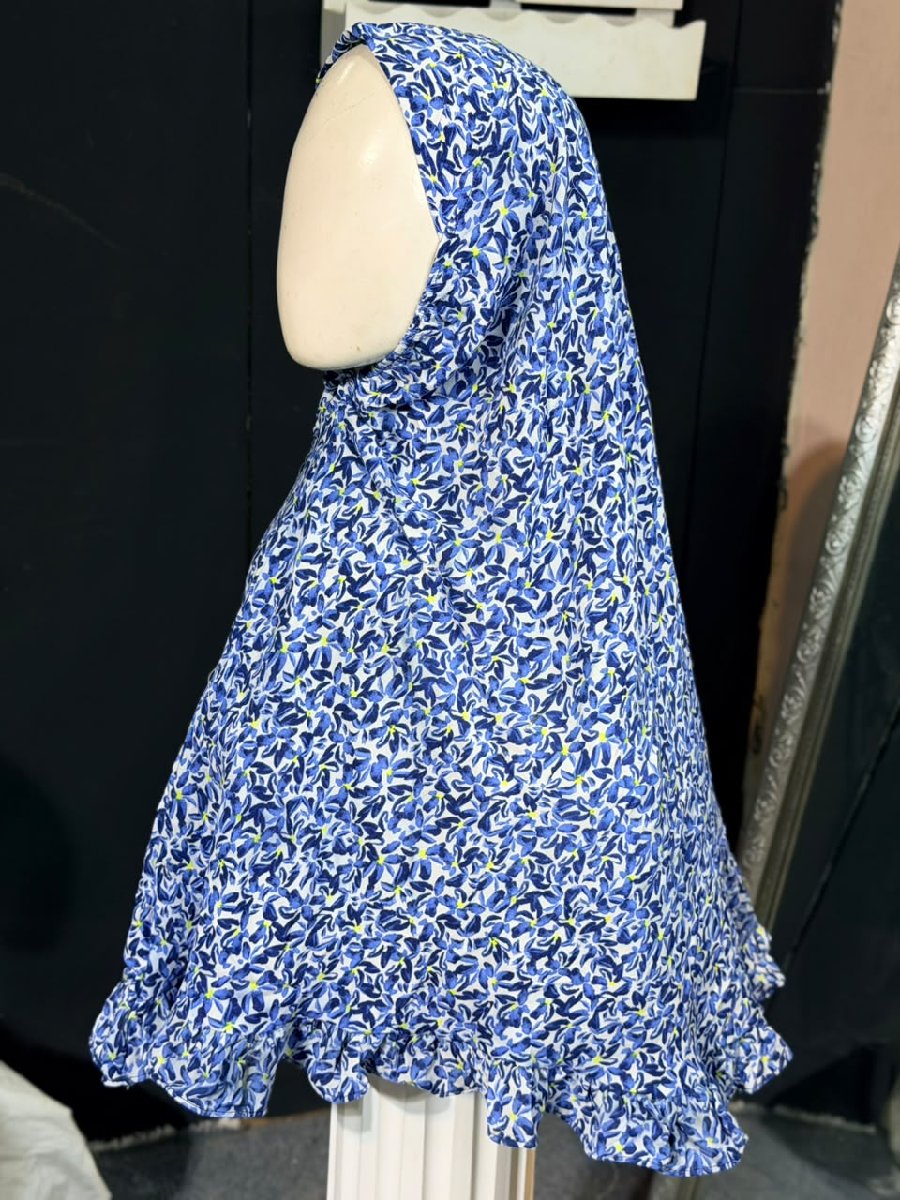 White Blue Flower Hijab — ছবি 3