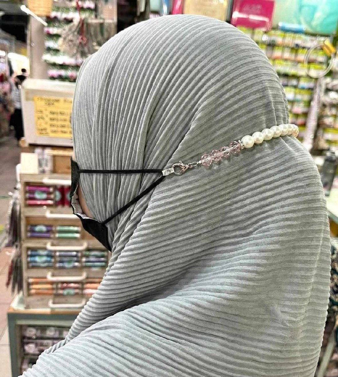 High Quality Pearl Mask Holder Chain Strap — ছবি 6