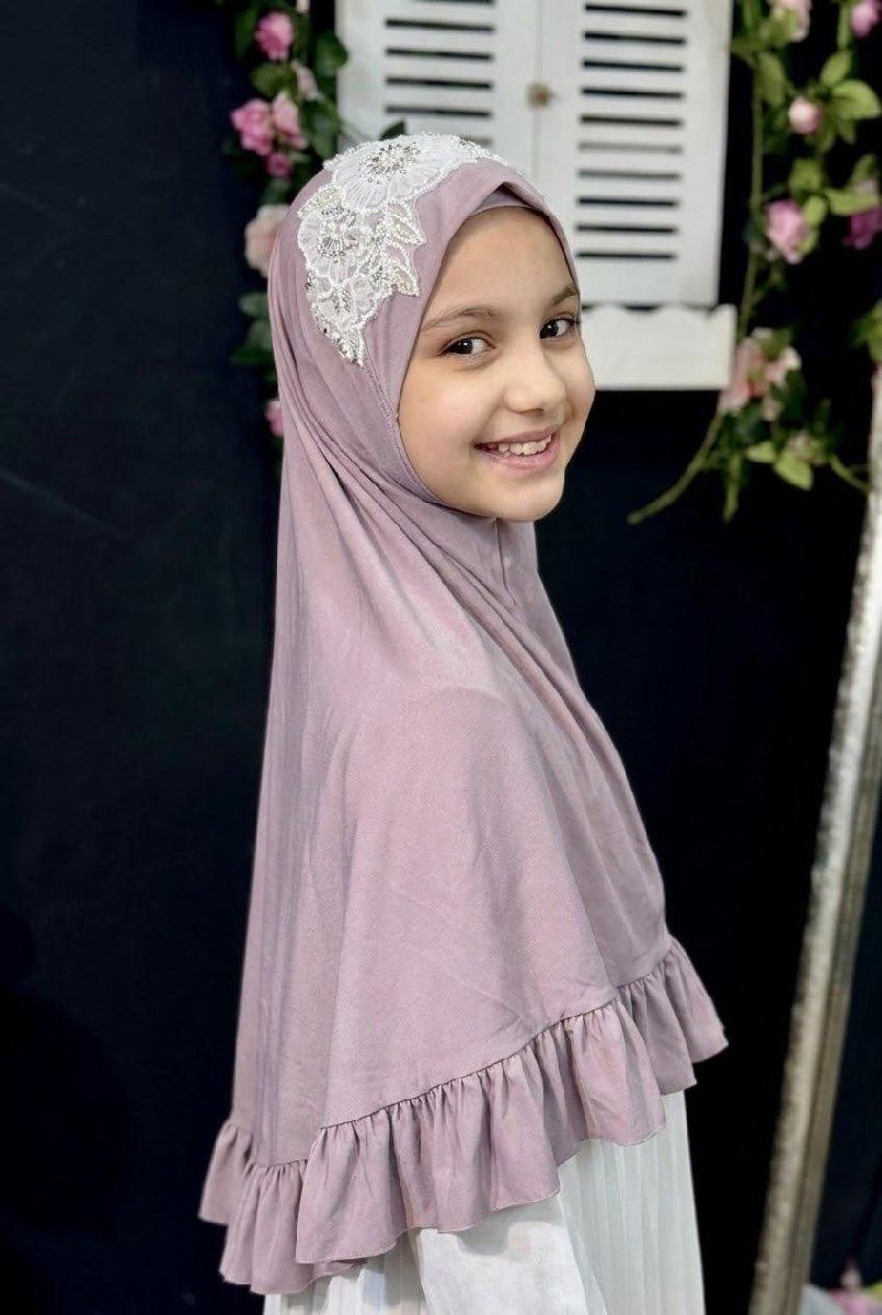Nude Pink Kuchi Hijab Eid Collocation — ছবি 2