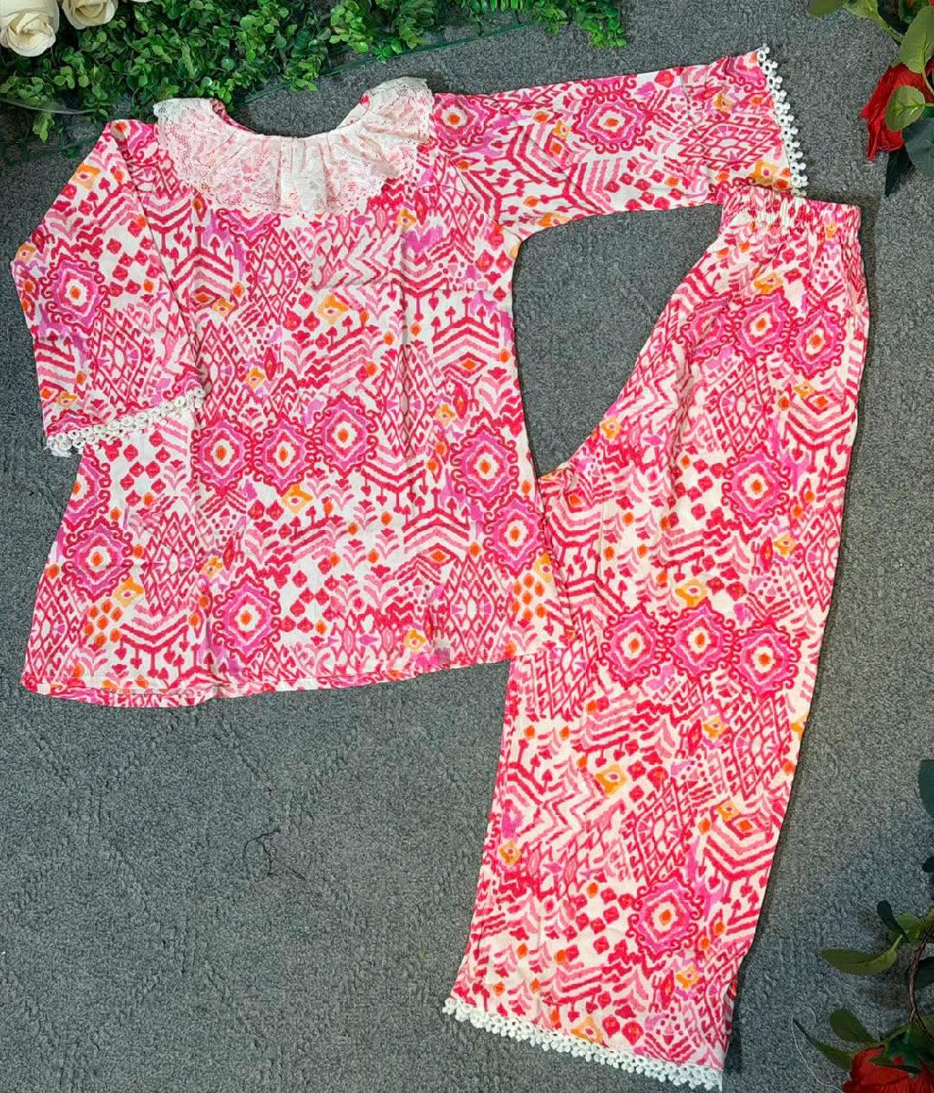 Pink Multy Short Co-ords Eid Collocation — ছবি 2